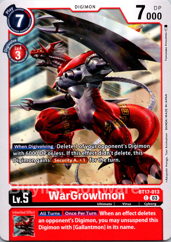 WarGrowlmon [BT17-013 C] [Secret Crisis]