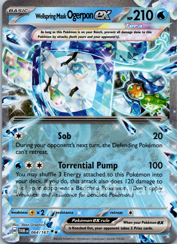 Wellspring Mask Ogerpon ex [064/167] [Twilight Masquerade] Holofoil