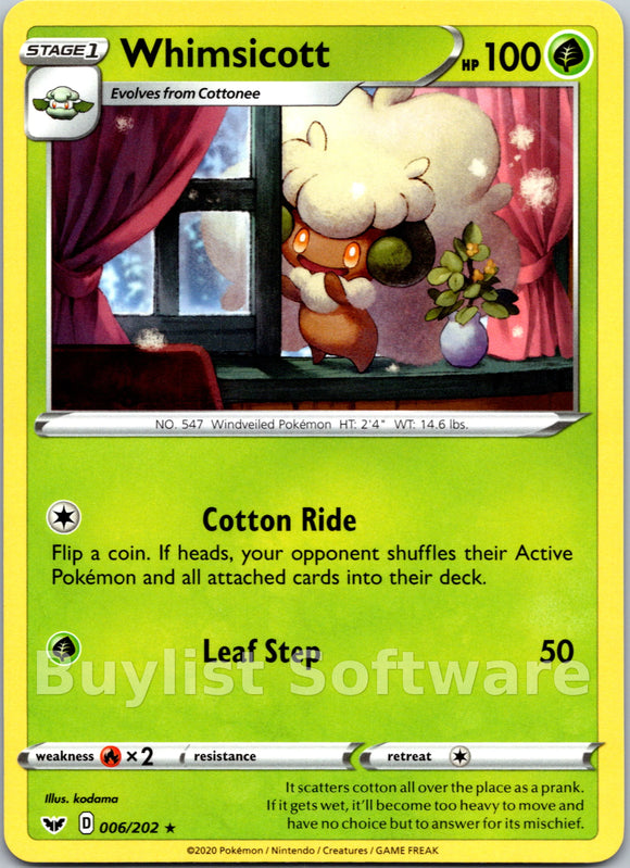 Whimsicott [006/202] [Sword & Shield Base Set]