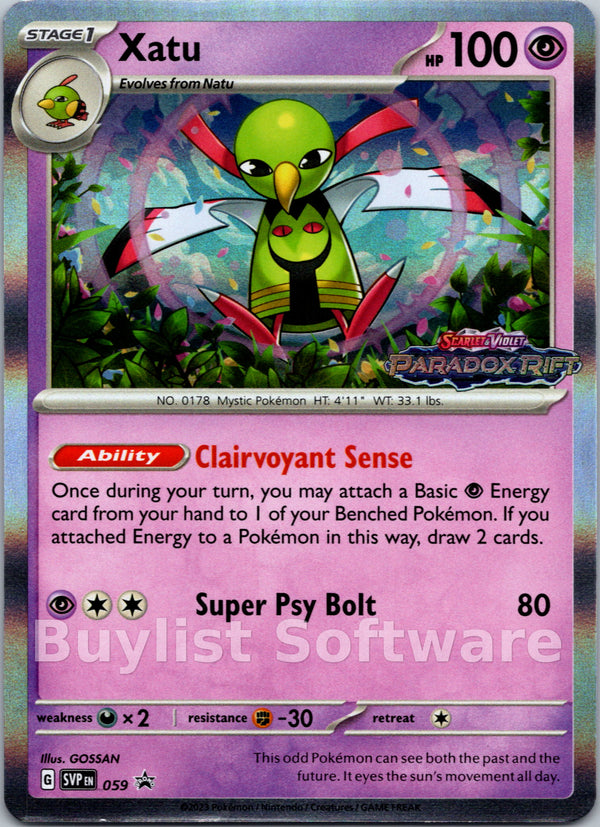 Xatu (Scarlet & Violet Promo Cards Stamped) [059] [Scarlet & Violet Promo Cards] Holofoil
