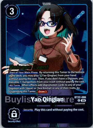 Yao Qinglan [BT22-086] [Cyber Eden Release Event Cards] Foil