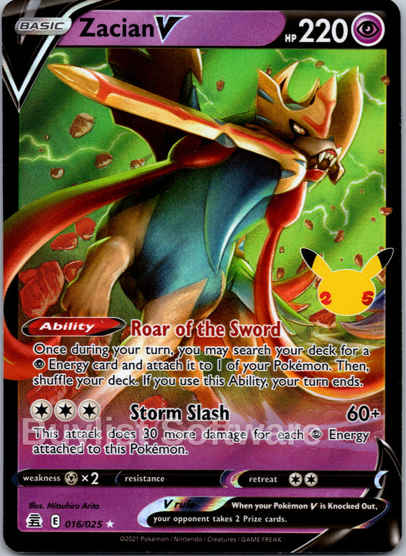Zacian V [016/025] [Celebrations] Holofoil