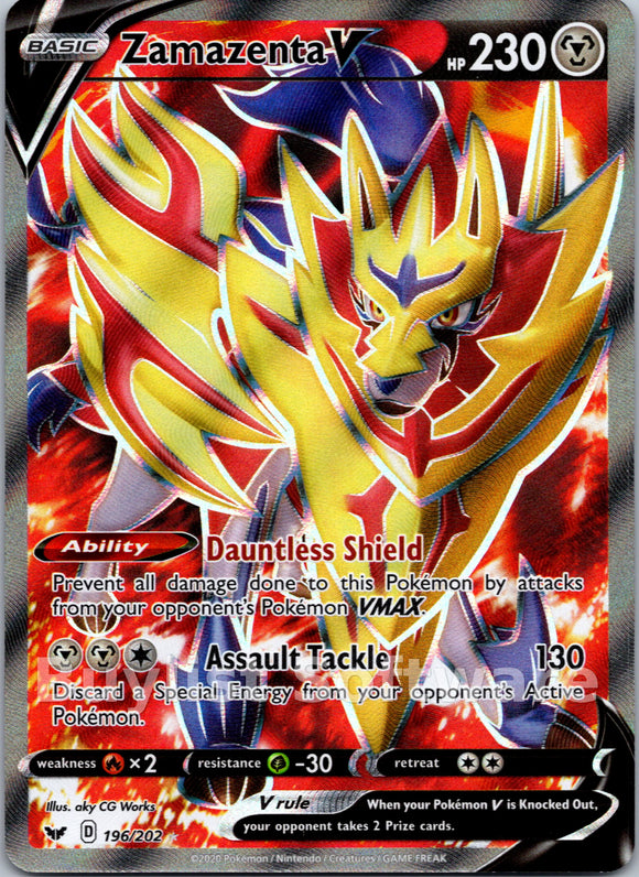 Zamazenta V [196/202] [Sword & Shield Base Set] Holofoil