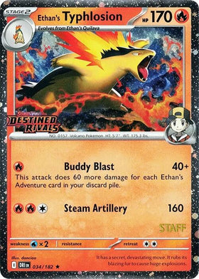 Ethan's Typhlosion (Destined Rivals Staff Stamp)