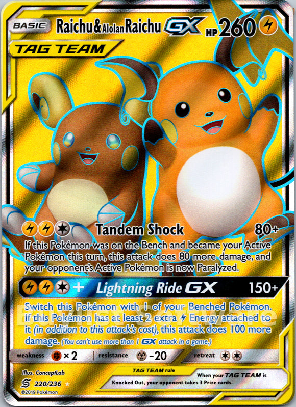 Raichu & Alolan Raichu GX