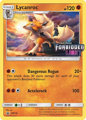 Lycanroc (Forbidden Light Stamped)