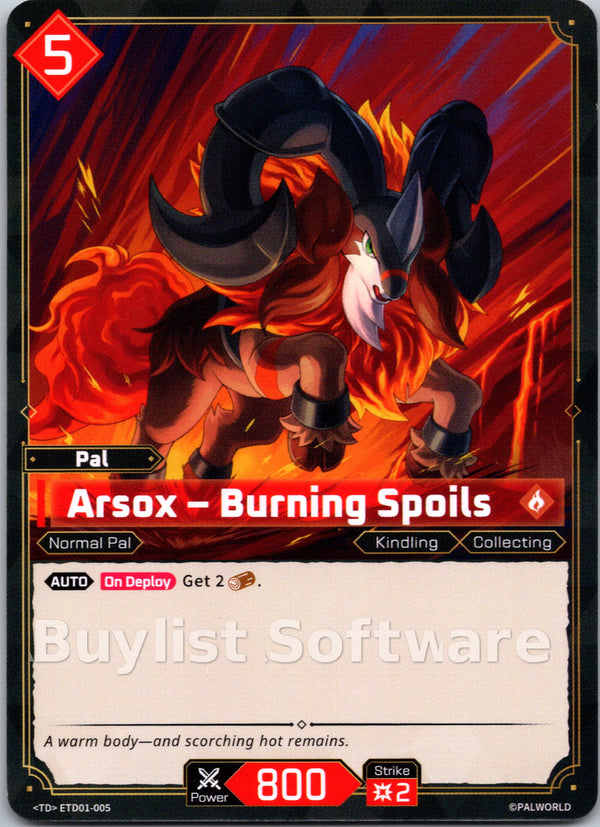 Arsox – Burning Spoils