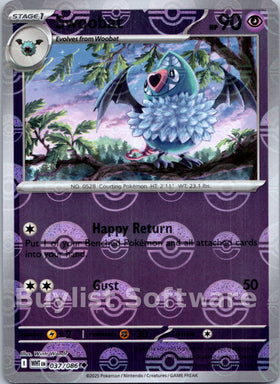 Swoobat (Poke Ball Pattern) [037/086] [White Flare] Holofoil