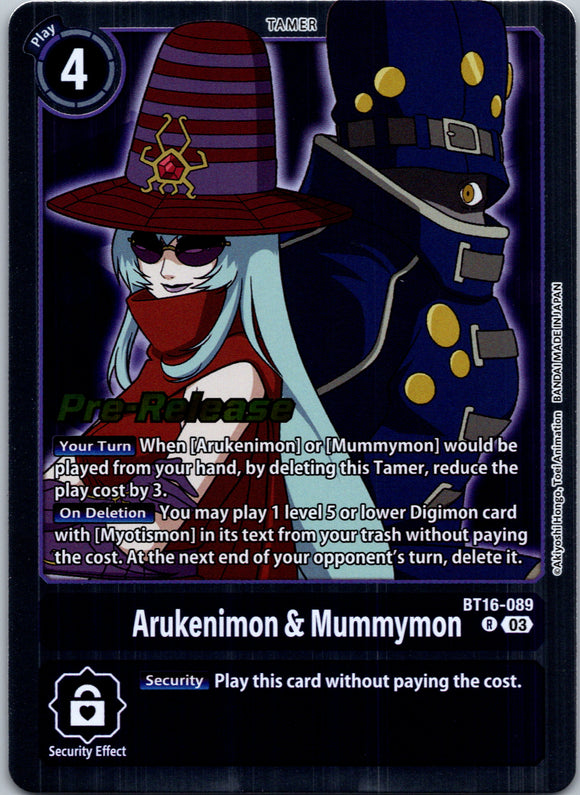 Arukenimon & Mummymon [BT16-089-R] [Beginning Observer Pre-Release Cards] Foil