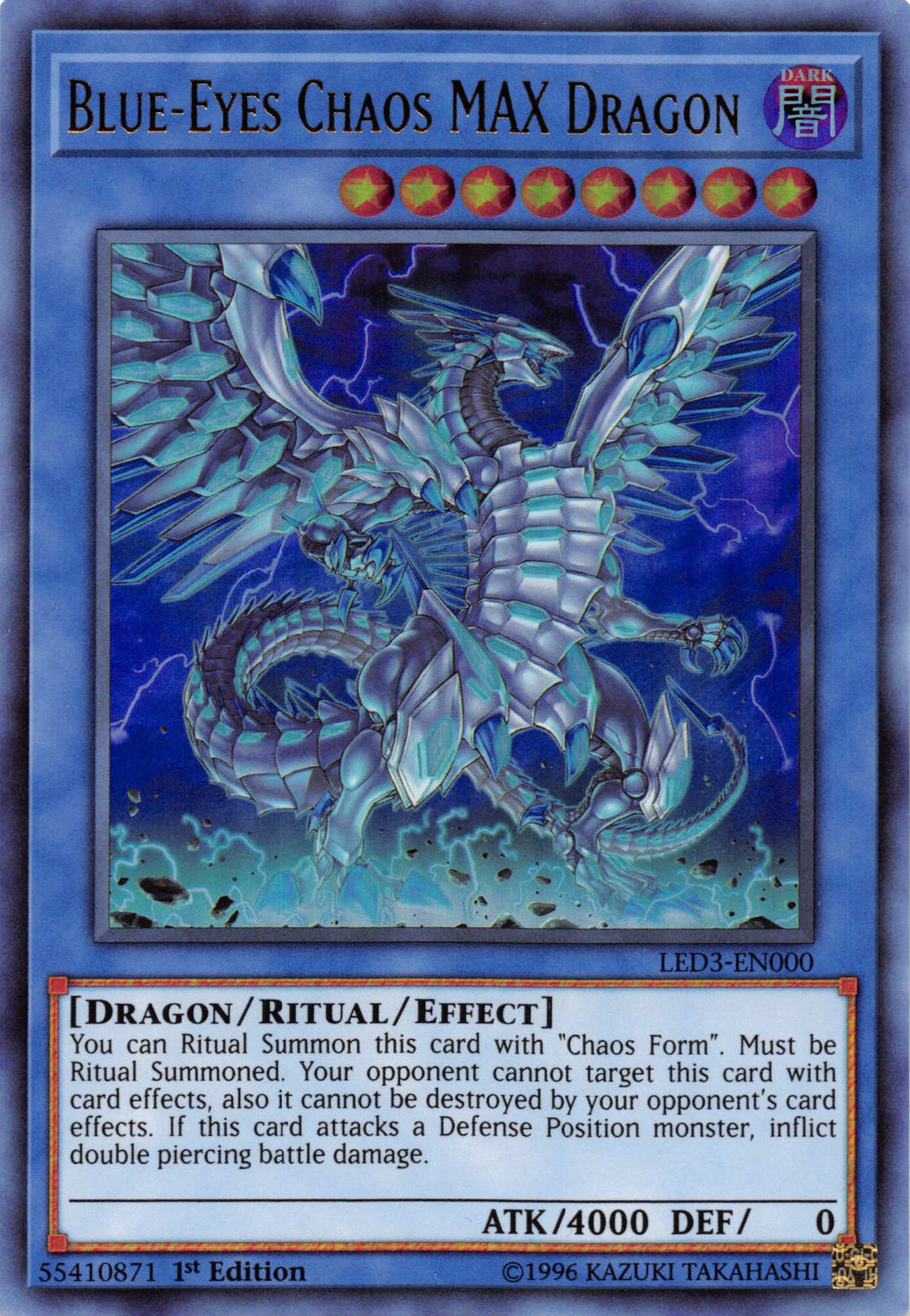 Blue-Eyes Chaos MAX Dragon [LED3-EN000] Ultra Rare