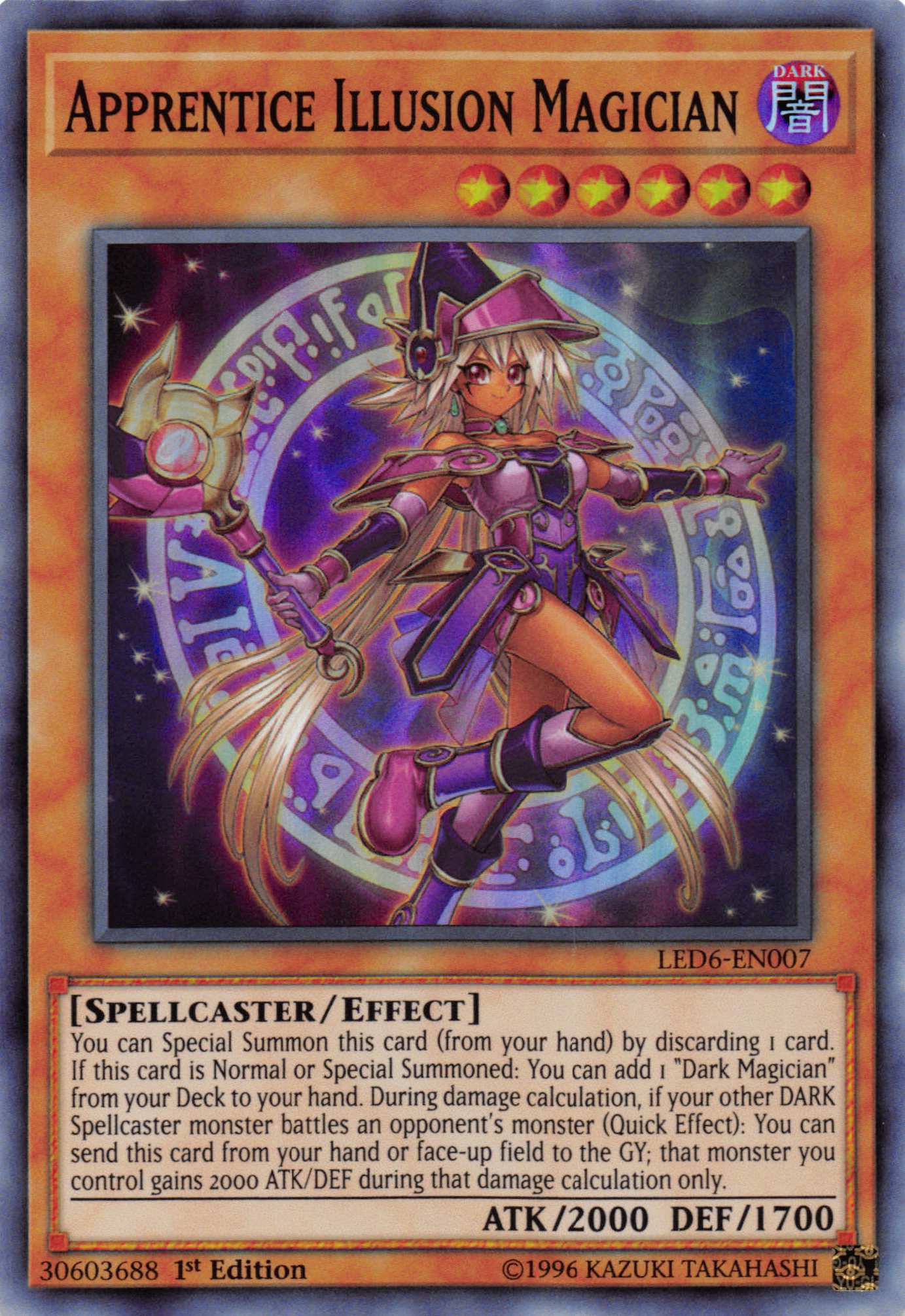 Apprentice Illusion Magician [LED6-EN007] Super Rare Unlimited