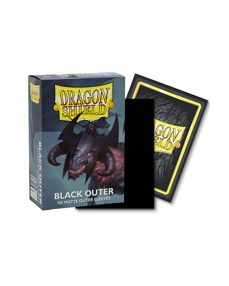 Dragon Shield: 100ct Black Matte Outer Sleeves (Standard Size)
