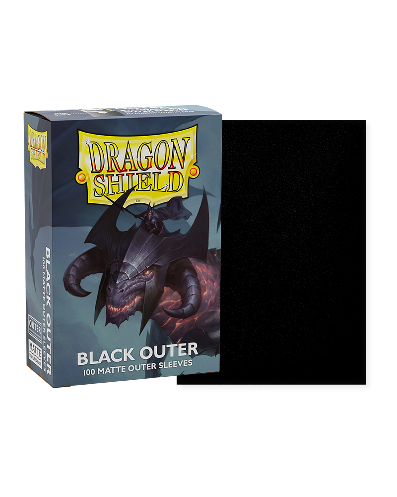 Dragon Shield: 100ct Black Matte Outer Sleeves (Standard Size)
