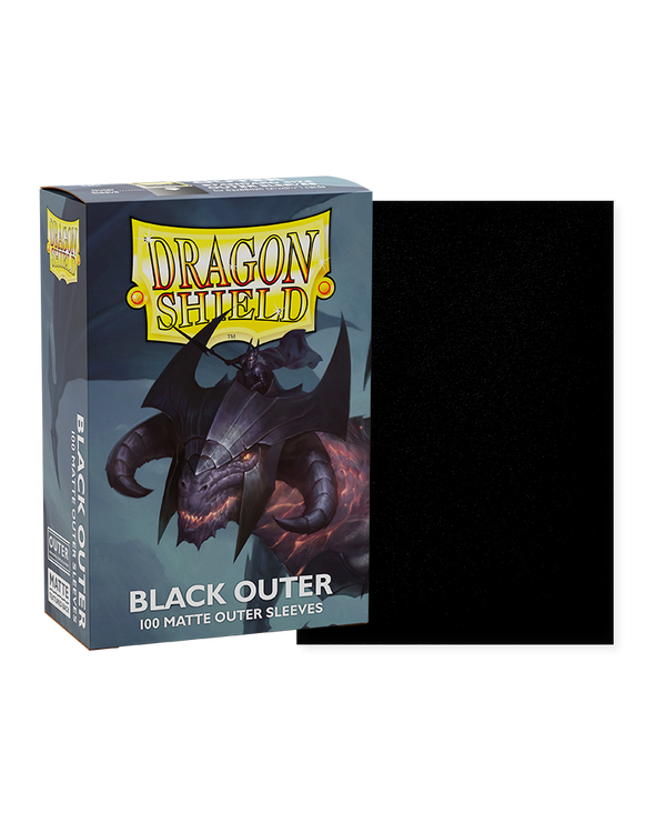 Dragon Shield: 100ct Black Matte Outer Sleeves (Standard Size)