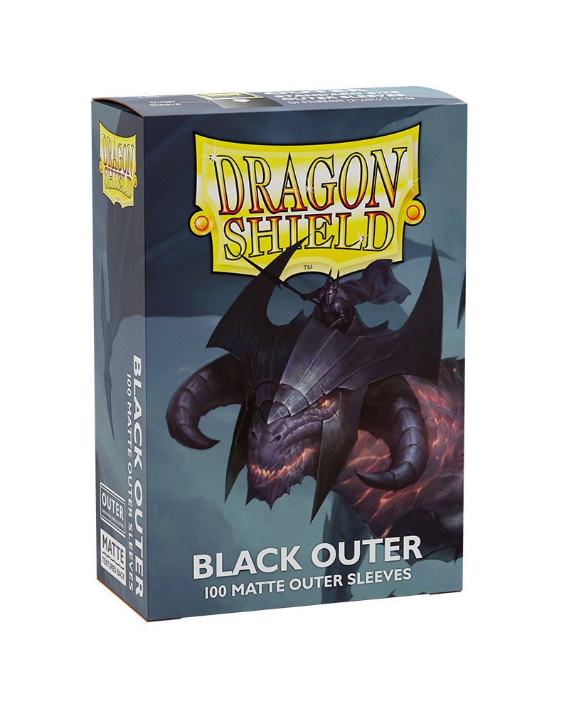 Dragon Shield: 100ct Black Matte Outer Sleeves (Standard Size)
