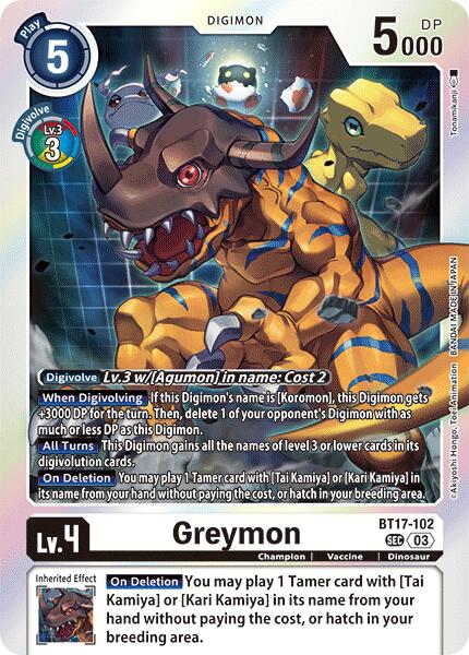 Greymon [BT17-102-SEC] [Secret Crisis] Foil