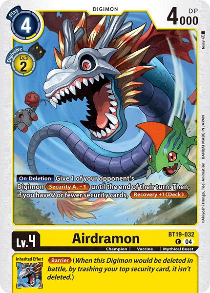 Airdramon [BT19-032-C] [Release Special Booster 2.0] Normal