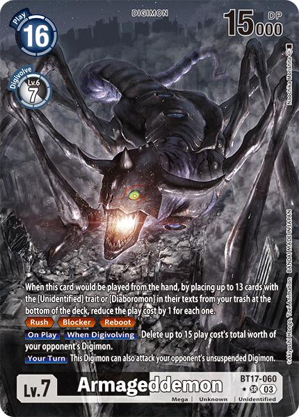 Armageddemon (Alternate Art) [BT17-060-SR] [Secret Crisis] Foil