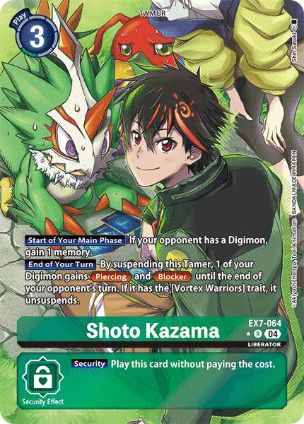 Shoto Kazama (Alternate Art) [EX7-064-R] [Digimon LIBERATOR] Foil