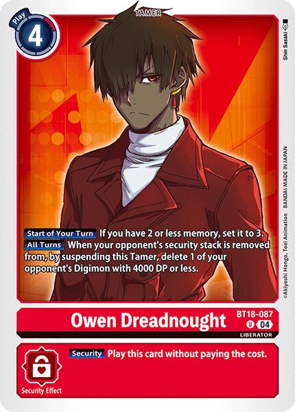 Owen Dreadnought [BT18-087-U] [Release Special Booster 2.0] Normal