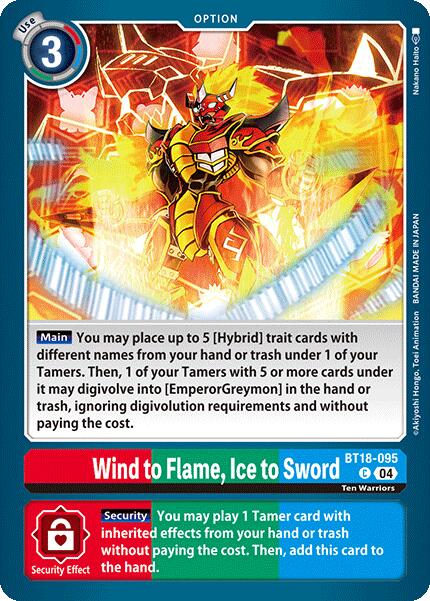 Wind to Flame, Ice to Sword [BT18-095-C] [Release Special Booster 2.0] Normal