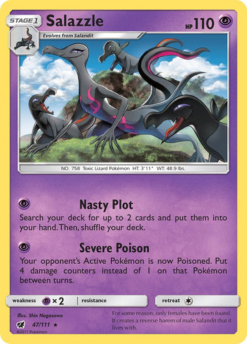 Salazzle (047/111) (Theme Deck Exclusive) [Sun & Moon: Crimson Invasion]