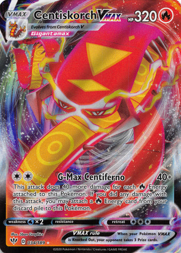Centiskorch VMAX (34/189) [SWSH03: Darkness Ablaze] - Duel Kingdom