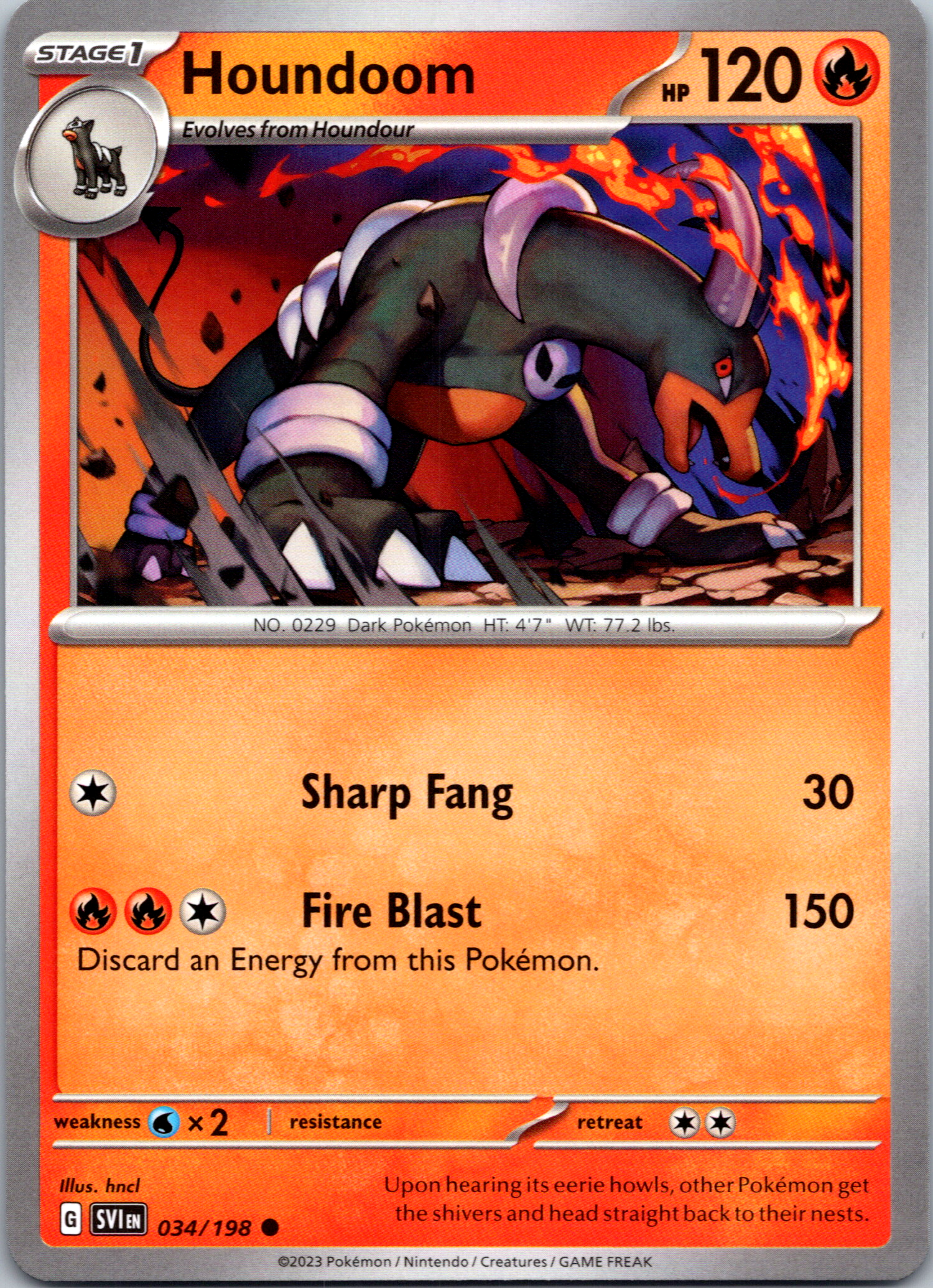 Houndoom (034/198) [Scarlet & Violet: Base Set]