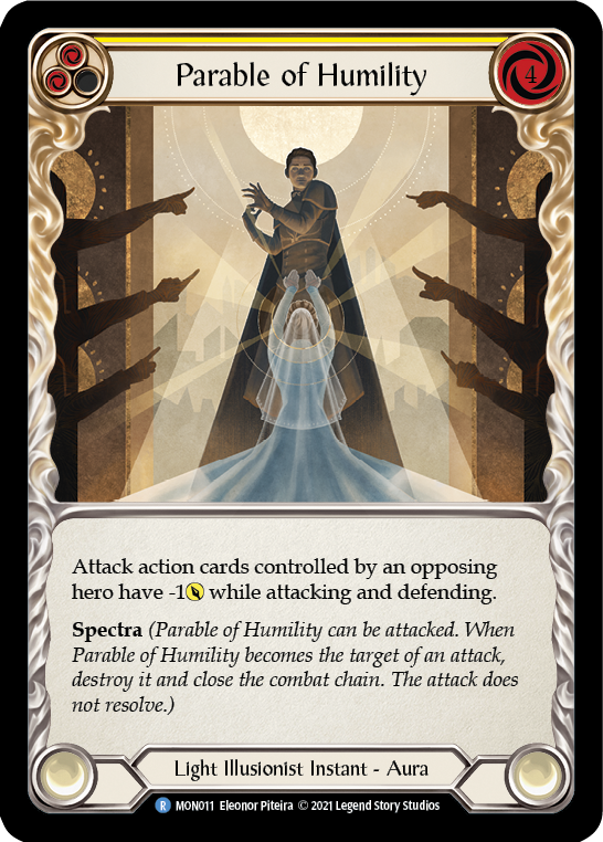 Parable of Humility (Rainbow Foil) [MON011-RF] 1st Edition Rainbow Foil - Duel Kingdom