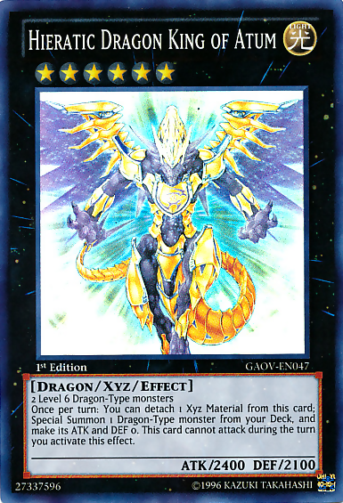 Hieratic Dragon King of Atum [GAOV-EN047] Super Rare - Duel Kingdom