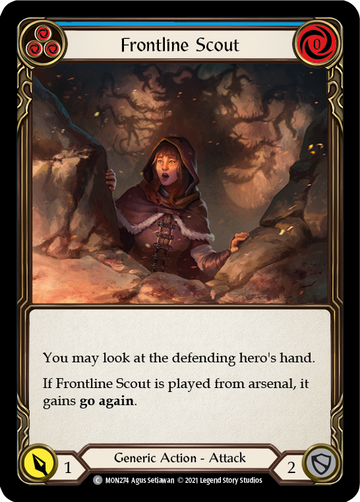 Frontline Scout (Blue) (Rainbow Foil) [MON274-RF] 1st Edition Rainbow Foil - Duel Kingdom