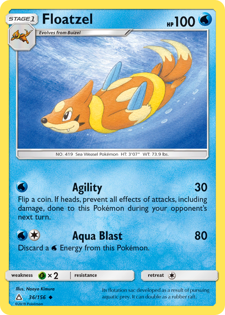 Floatzel (36/156) [Sun & Moon: Ultra Prism] - Duel Kingdom