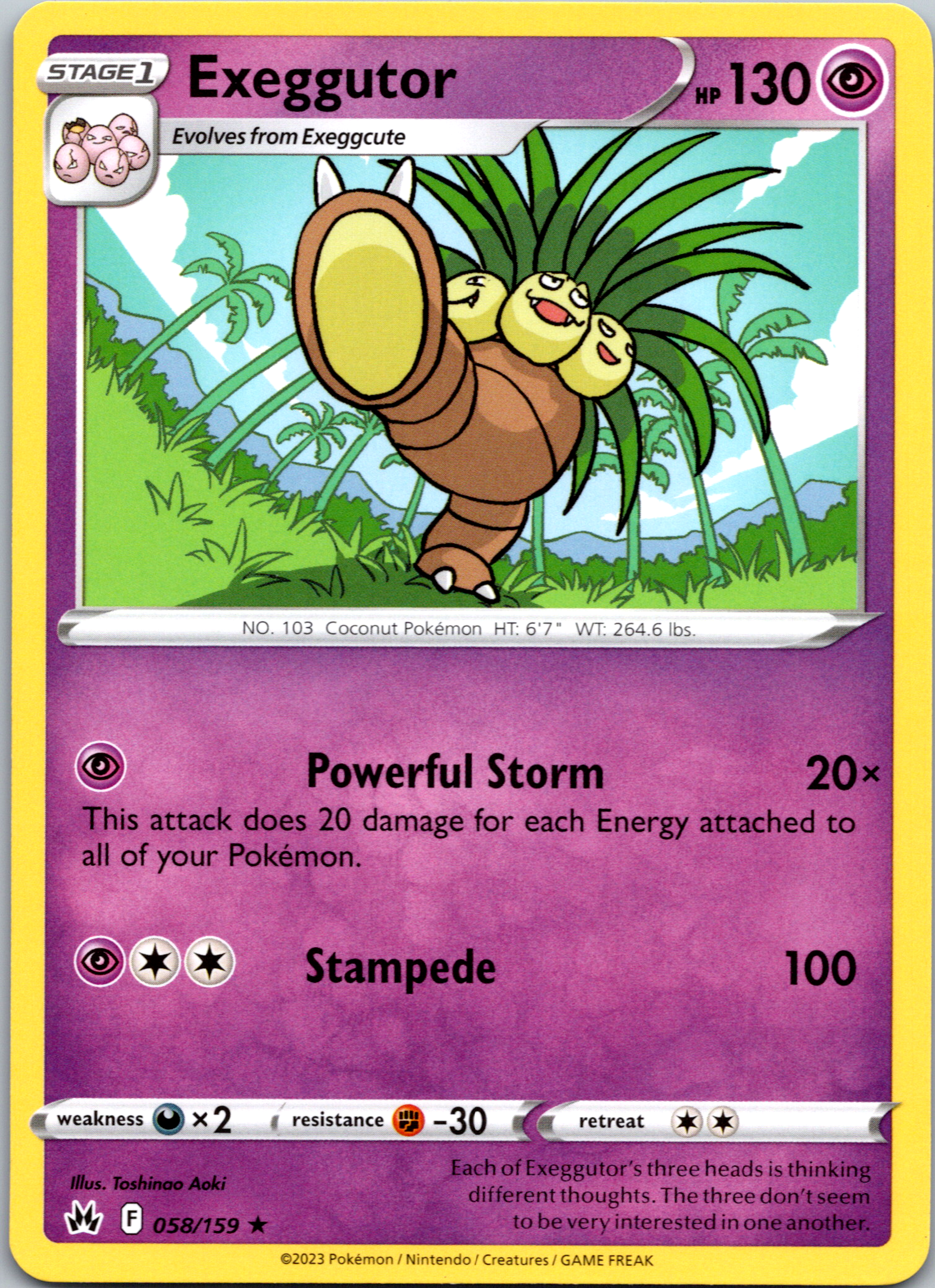 Exeggutor (058/159) [Sword & Shield: Crown Zenith]