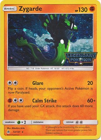 Zygarde (72/131) (Cosmos Holo) [Sun & Moon: Forbidden Light] - Duel Kingdom