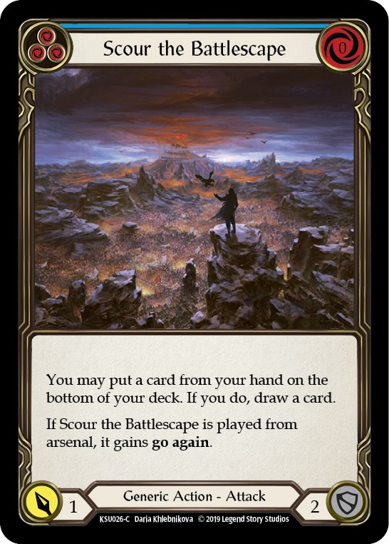 Scour the Battlescape (Blue) [KSU026-C] 1st Edition Normal - Duel Kingdom