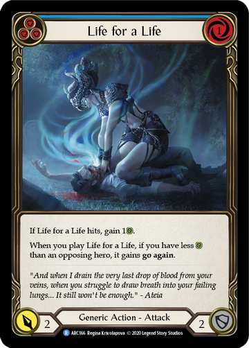 Life for a Life (Blue) [ARC166] Unlimited Rainbow Foil - Duel Kingdom