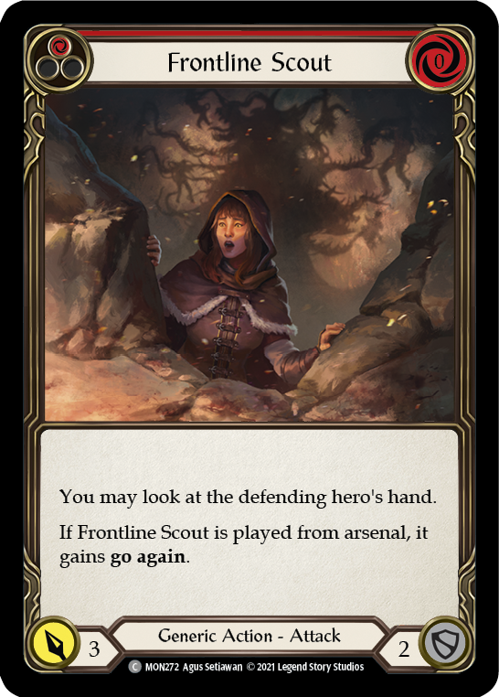 Frontline Scout (Red) (Rainbow Foil) [MON272-RF] 1st Edition Rainbow Foil - Duel Kingdom