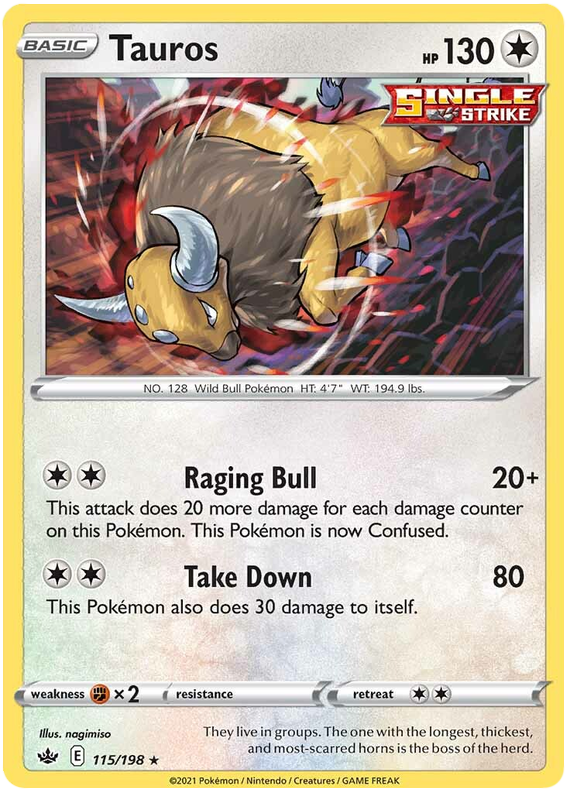 Tauros (115/198) [Sword & Shield: Chilling Reign] - Duel Kingdom