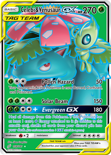 Celebi & Venusaur GX (159/181) [Sun & Moon: Team Up] - Duel Kingdom