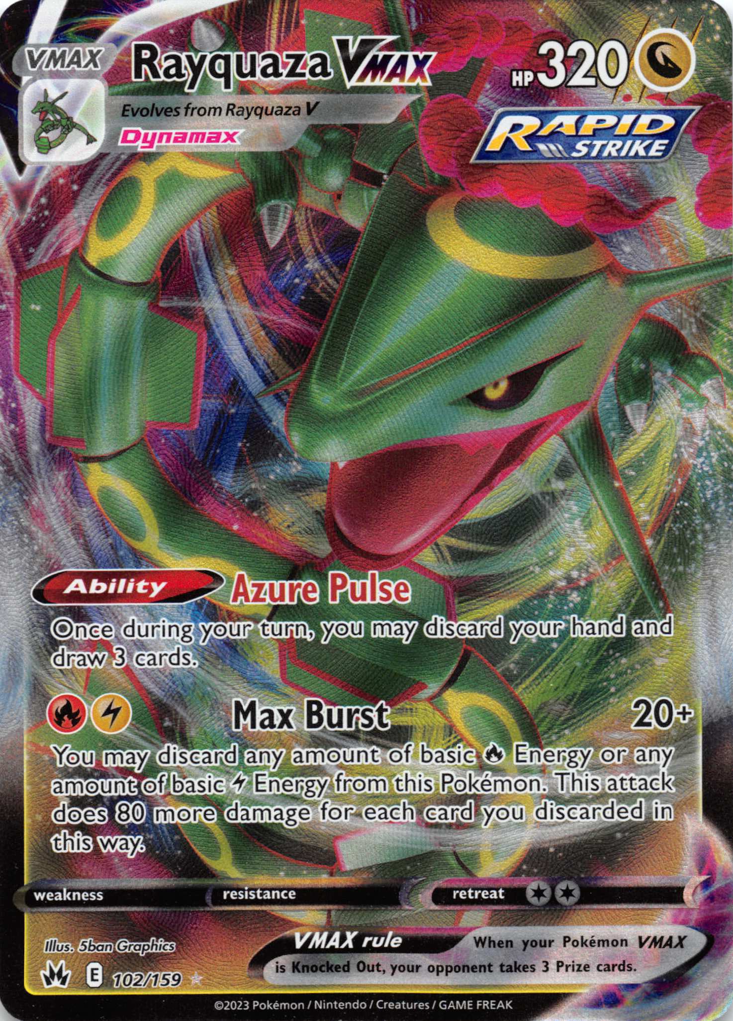 Rayquaza VMAX (102/159) (102) [Sword & Shield: Crown Zenith]