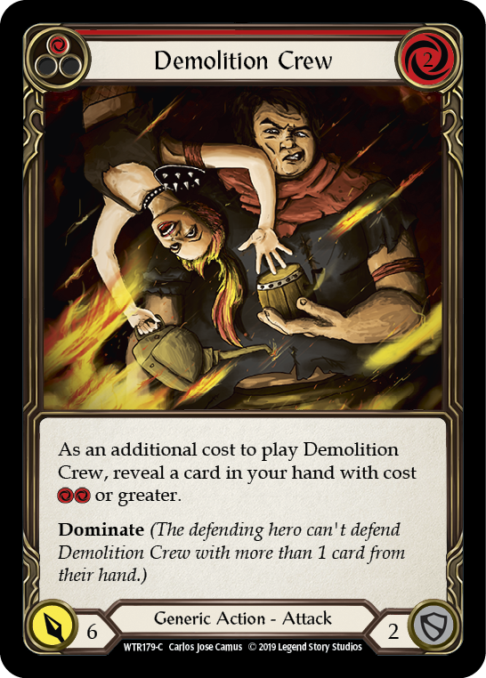Demolition Crew (Red) [WTR179-C] Alpha Print Normal - Duel Kingdom