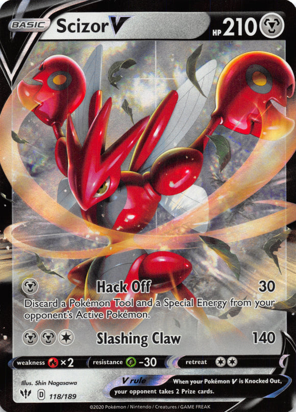 Scizor V (118/189) [SWSH03: Darkness Ablaze] - Duel Kingdom