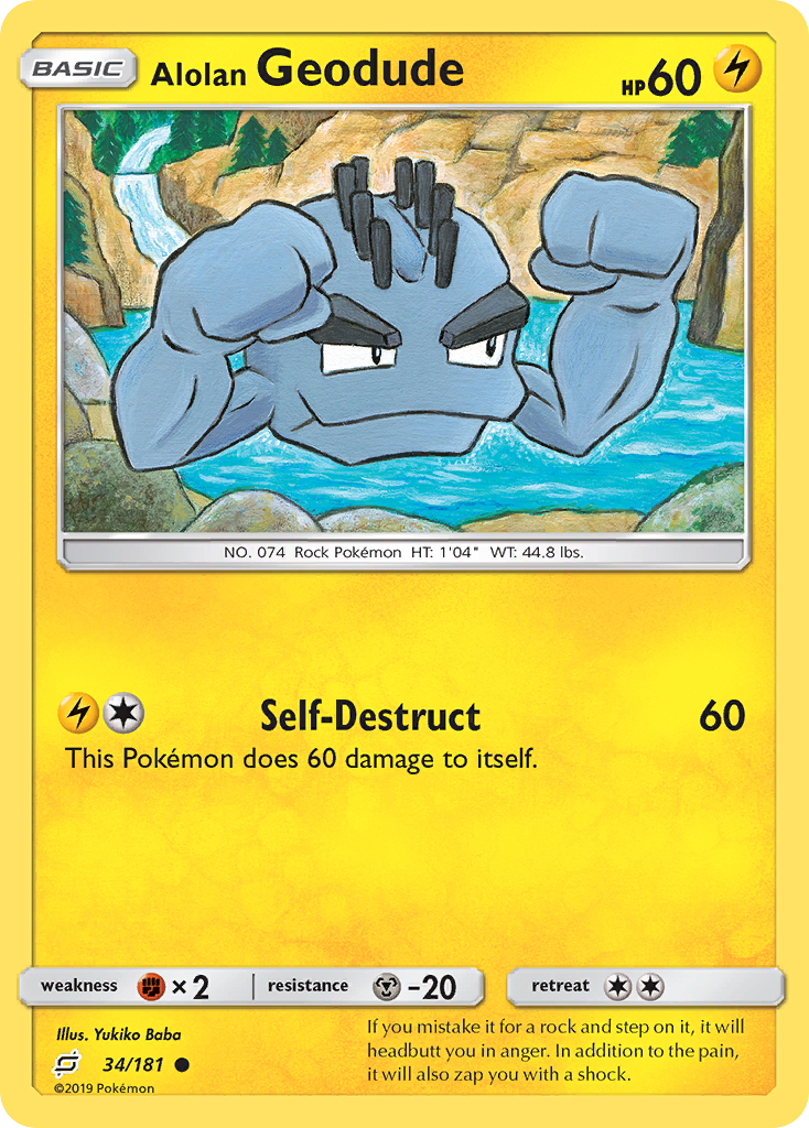 Alolan Geodude (34/181) [Sun & Moon: Team Up] - Duel Kingdom