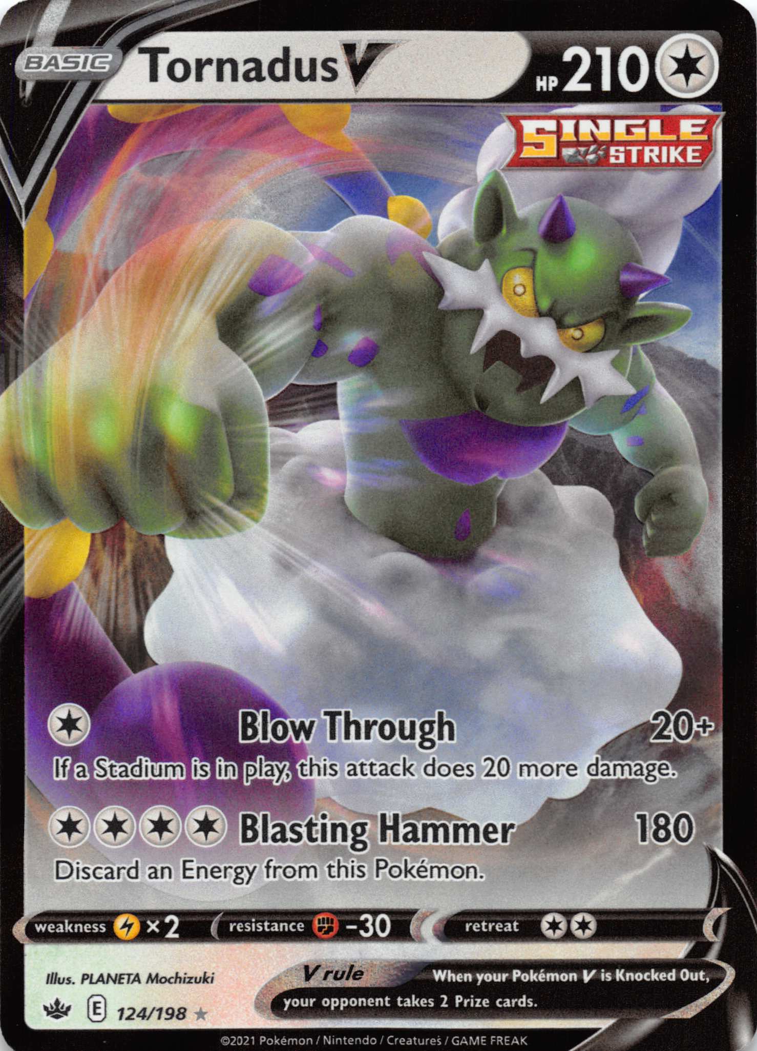 Tornadus V (124/198) [Sword & Shield: Chilling Reign]