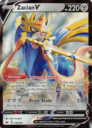 Zacian V (138/202) [SWSH01: Sword & Shield Base Set]