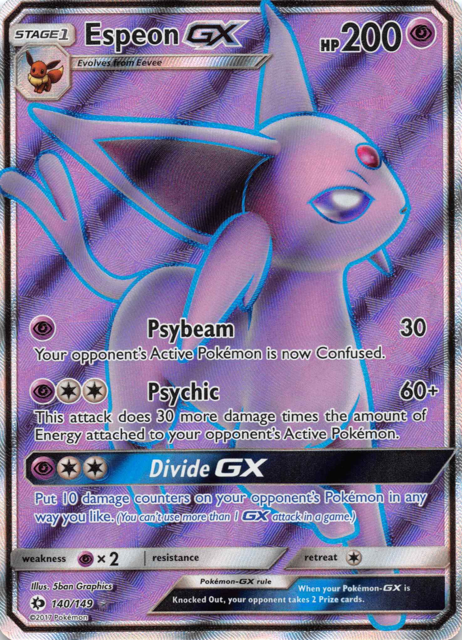 Espeon GX (Full Art) (140) [SM Base Set] - Duel Kingdom