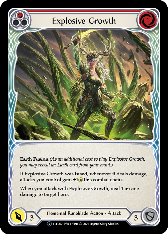 Explosive Growth (Red) [U-ELE067] Unlimited Rainbow Foil - Duel Kingdom