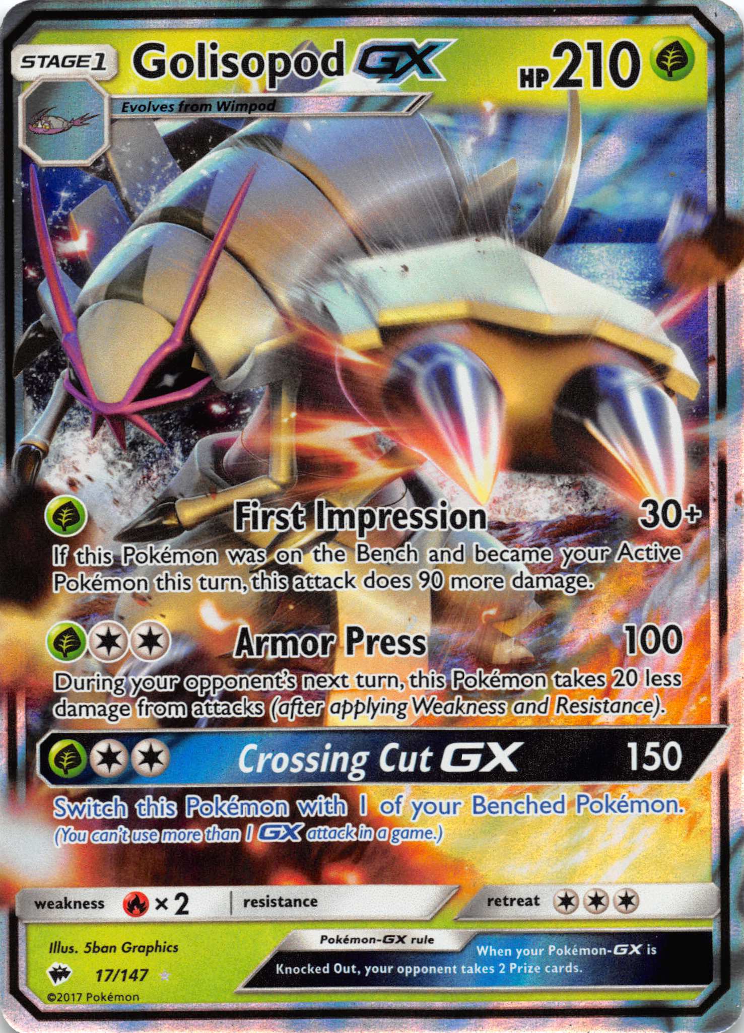 Golisopod GX (17/147) [Sun & Moon: Burning Shadows]