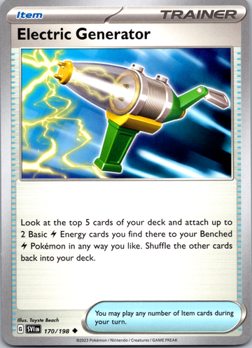 Electric Generator [170] - (SV01 Scarlet & Violet Base Set)