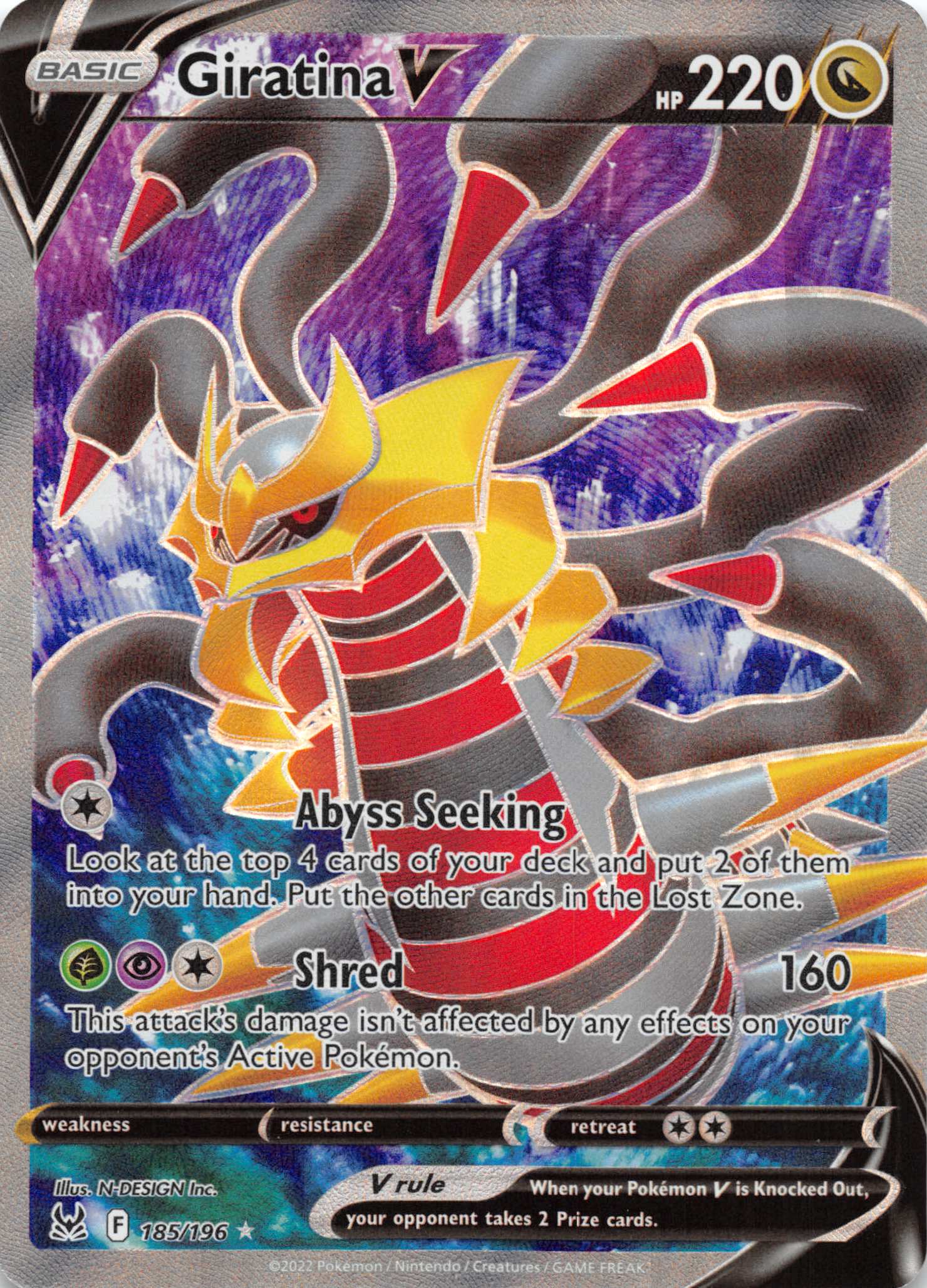 Giratina V (185/196) [Sword & Shield: Lost Origin]